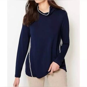 J.Jill Pure Jill - Tranquility Fleece Whipstitched Top
